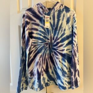 tie dyed vintage whale hoodie vineyard vines sweatshirt sz m oversized nwt